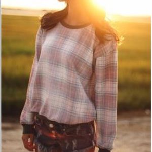 Wildfox plaid sweater L